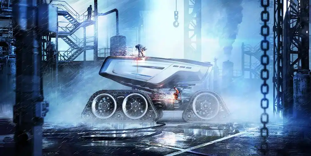 未来主义概念装甲车设计