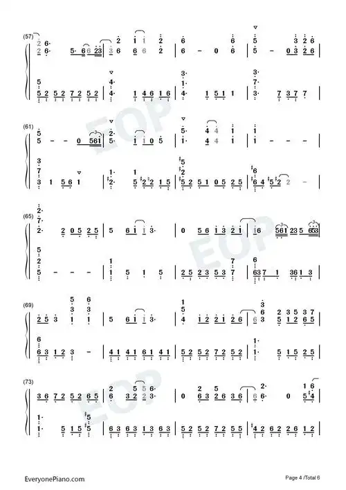 熹微-有翡插曲双手简谱预览4