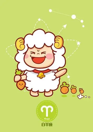 十二星座卡通插画——白羊座