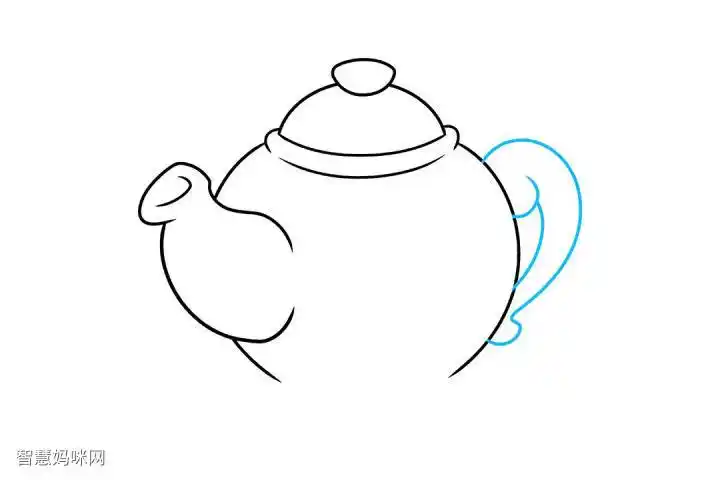 茶壶怎么画