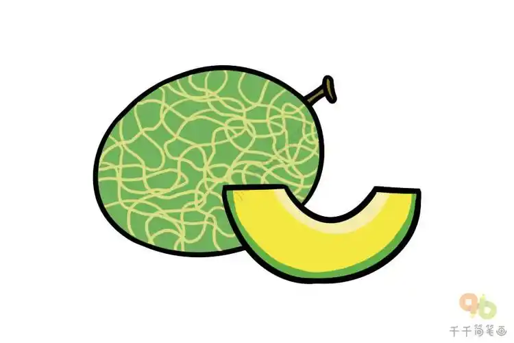 哈密瓜简笔画图片