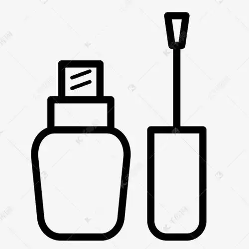 黑色创意指甲油元素