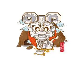 创意卡通神兽龙生九子饕餮