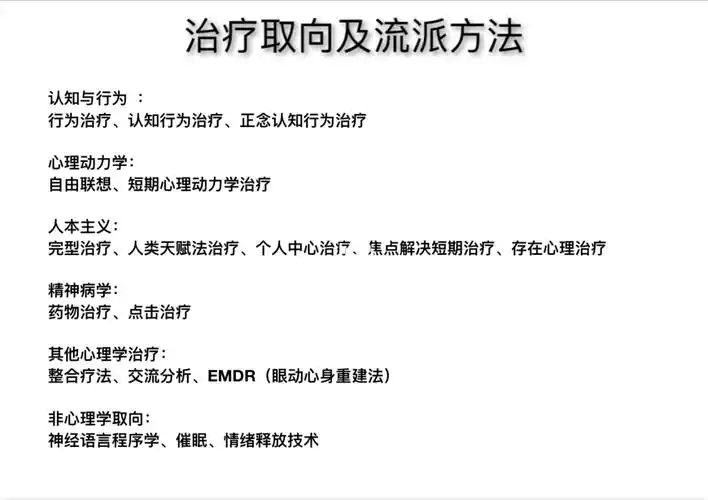 心理治疗/治疗取向与流派方法