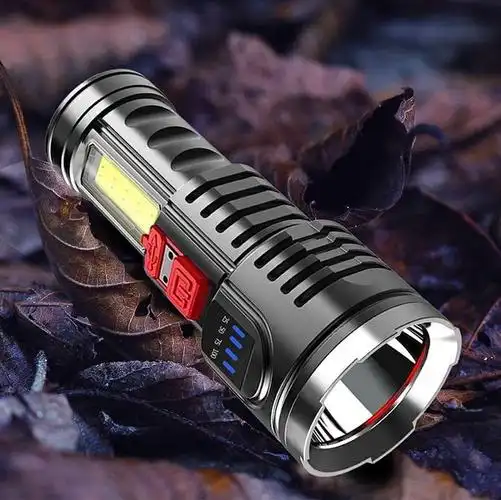 超亮手电筒强光可充电户外远射小型便携式家用防水多功能手电灯氙822