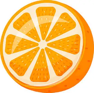 橙色卡通矢量图.成熟新鲜的普通话平面颜色对象.维生素 c 的来源.