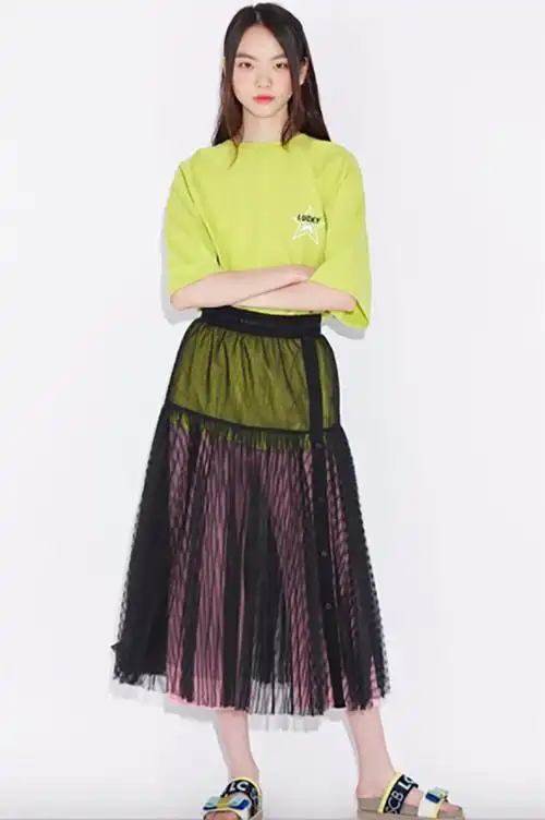 薄纱量感半裙2021春夏中国女装线上流行趋势半身裙连衣裙