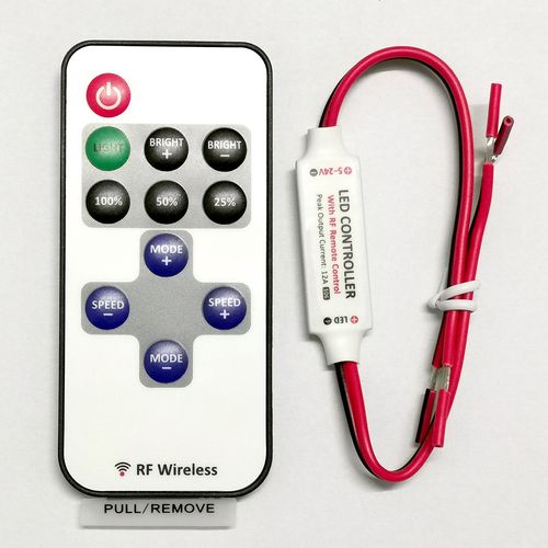 无线rf单色调光器爆闪呼吸渐变遥控器12v24v灯带led光源控制器
