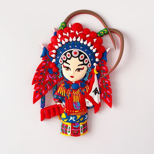 创京懿选创意卡通京剧戏曲人物冰箱贴磁性吸铁石中国风特色送老外小