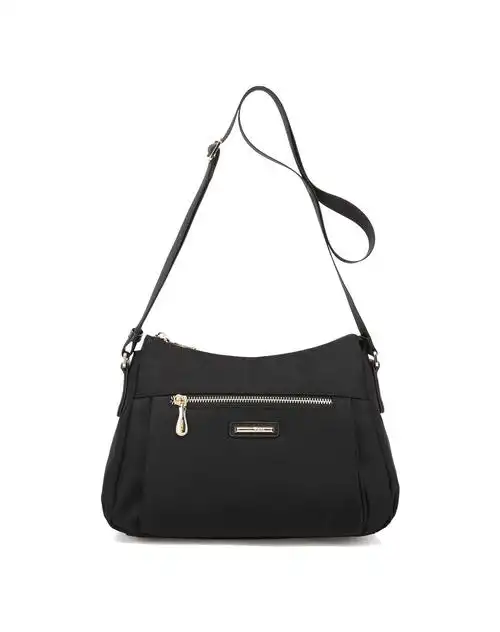 2017新品潮流简约时尚休闲防水尼龙斜挎包深蓝