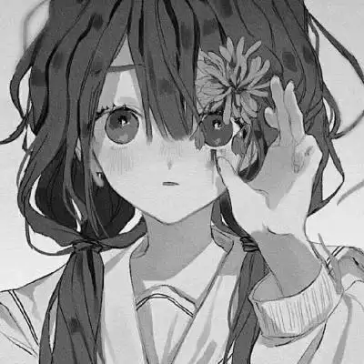 高质量动漫女头黑白图片 高清好看的黑白画女动漫_女生微信头像_头像