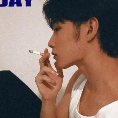 高清颓废的帅气吸烟男头图片