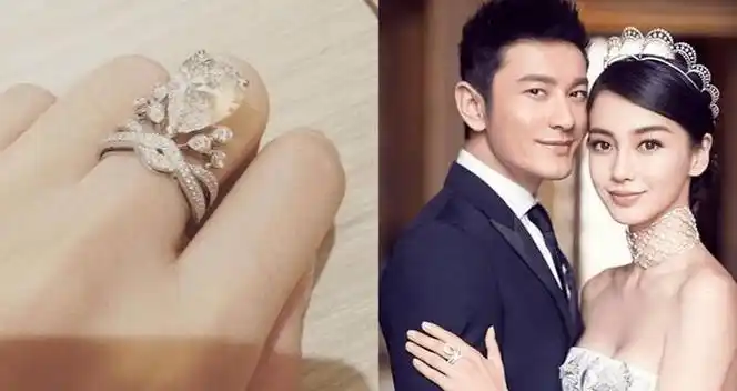 两人结婚时,黄晓明送给杨颖的婚戒价值上千万,在明星的婚戒榜里也排得