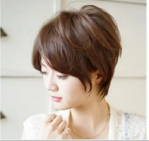 圆脸波波头齐耳短发发型图片