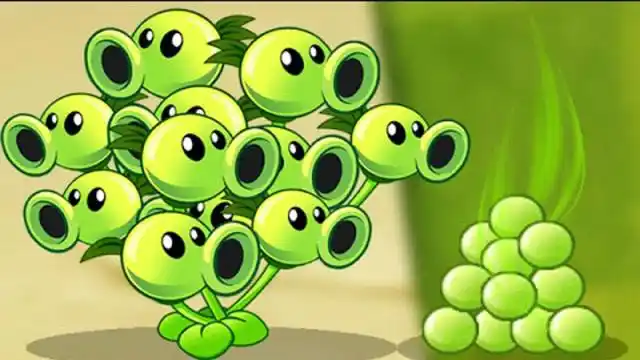 植物大战僵尸 三头豌豆射手对战僵尸群