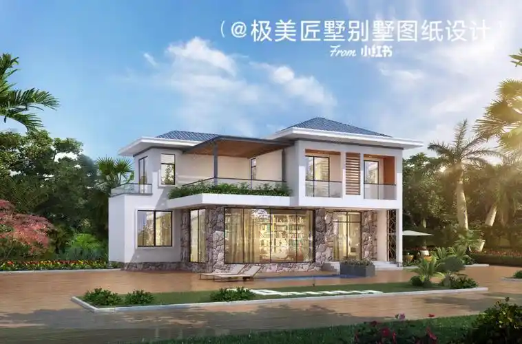 二层简约现代风别墅设计