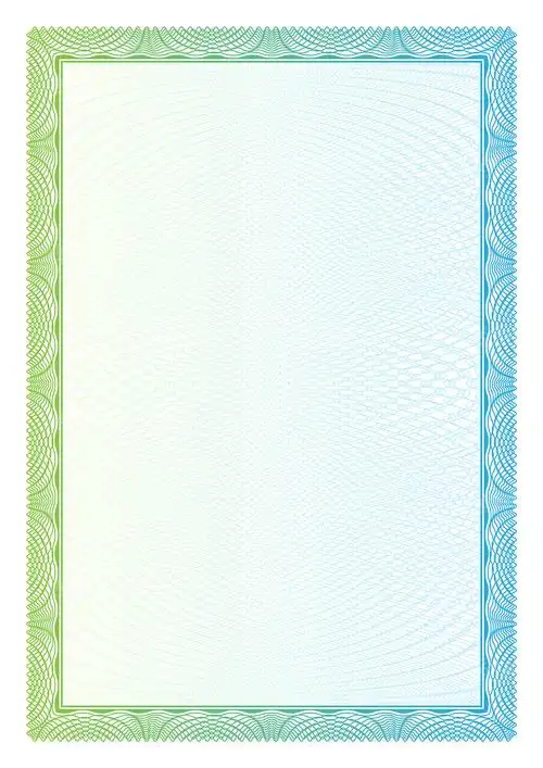 素雅证书花纹花边设计矢量素材