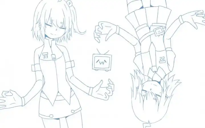 【临】2233娘线稿绘制 - 初投稿