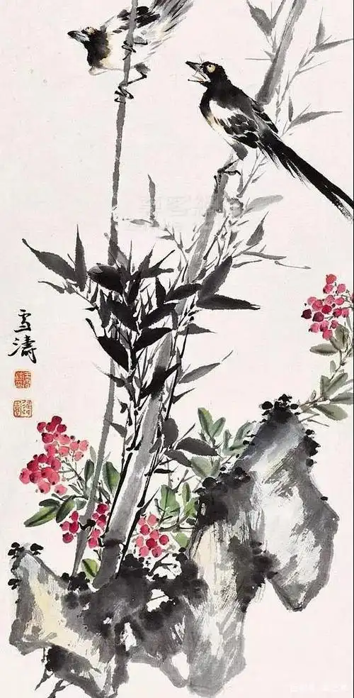 中国现代著名小写意花鸟画家,王雪涛画作欣赏