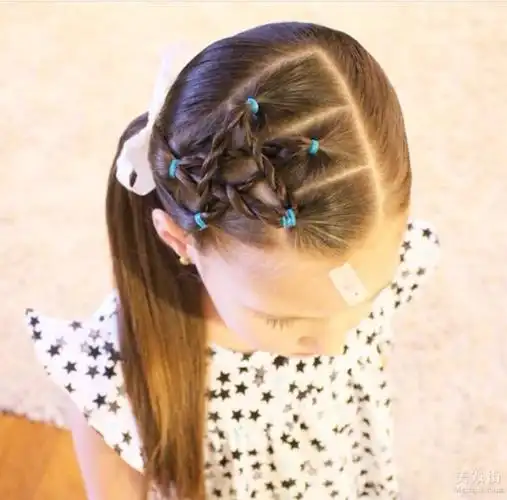 可爱小孩发型扎法100图片