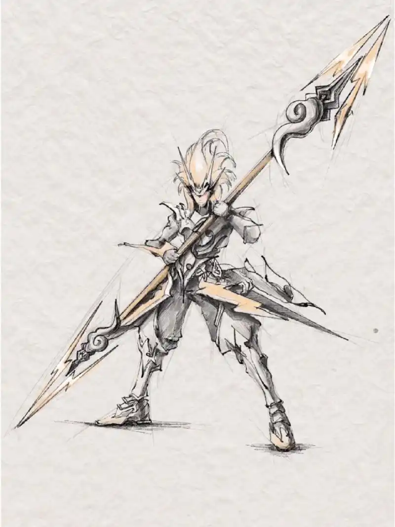 每日速写 王者荣耀 五虎上将 马超 每日速写 王者荣耀 五虎上将 马超