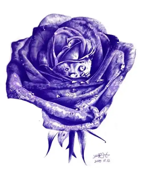 临摹的圆珠笔画