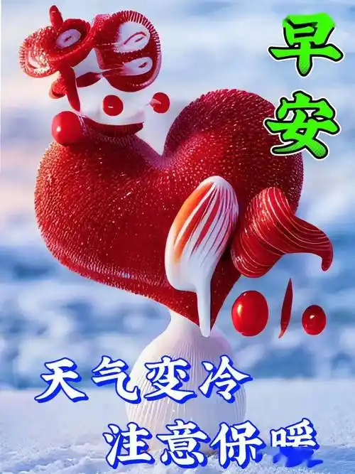 早上好冬日祝福,下雪天冷,注意保暖_问候_朋友_人生