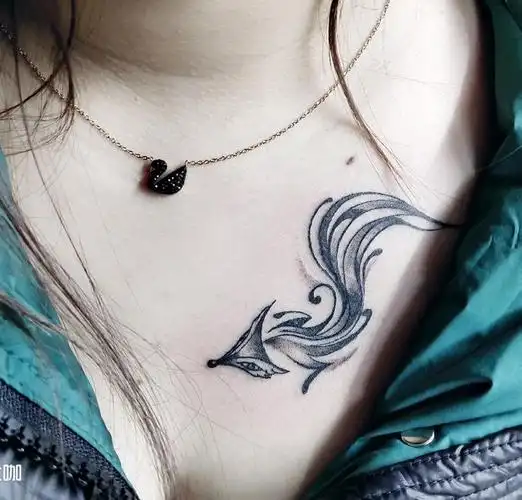 狐狸_纹身图案手稿图片_付亮的纹身作品集