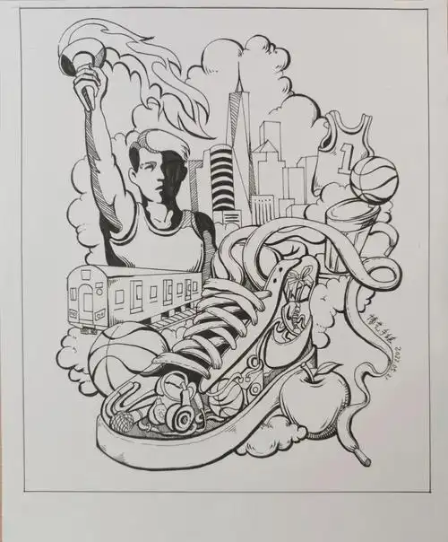 黑白装饰画图形设计