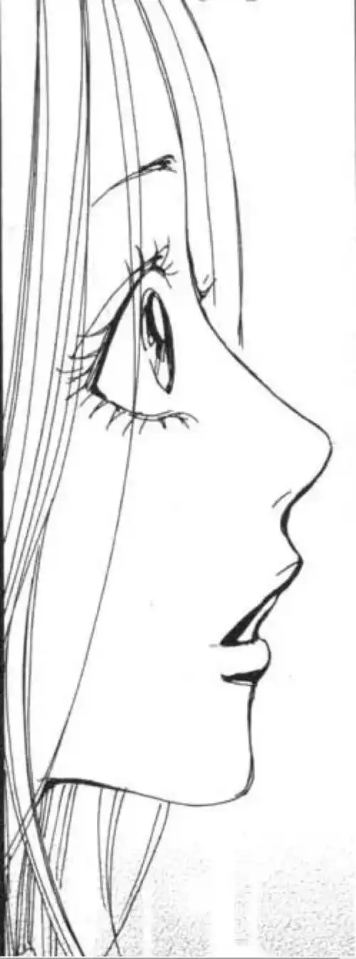 手绘女孩侧颜简笔画