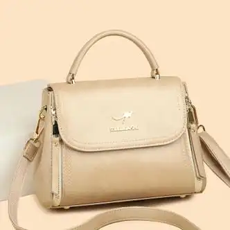 袋鼠卡拉专柜真皮包包女士单肩包2024新款品牌牛皮斜挎包中年小包送