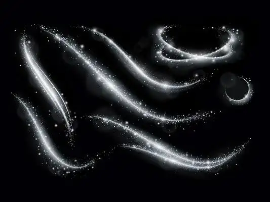 白色光线光点光效光png素材元素