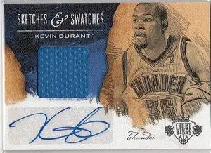 nba球星卡 panini 勇士队 杜兰特 签名 球衣油画亲笔签字卡首编