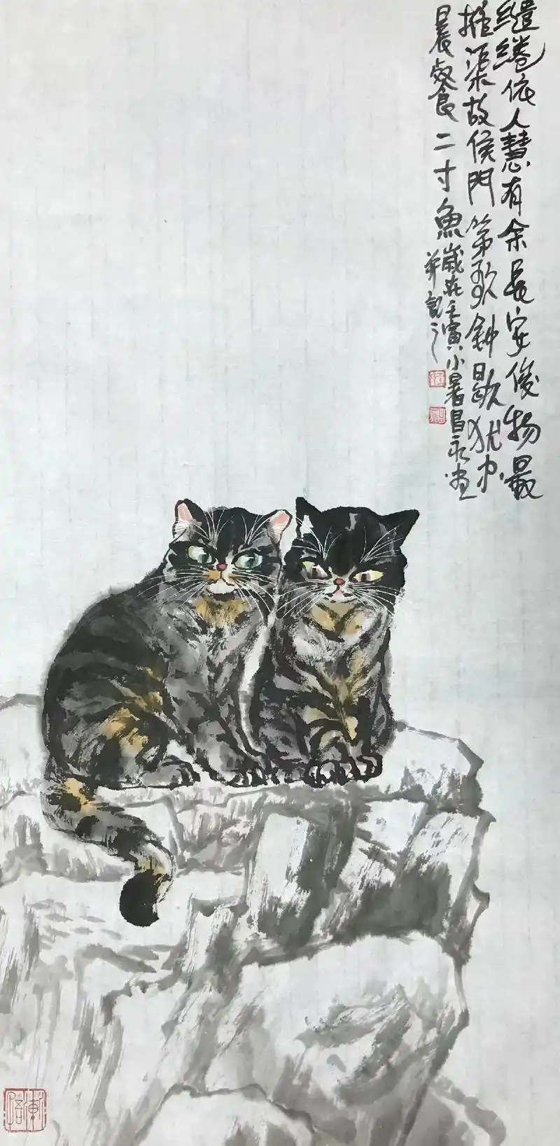 国画 #名家真迹 中国猫王(王昌永)作品欣赏 - 抖音