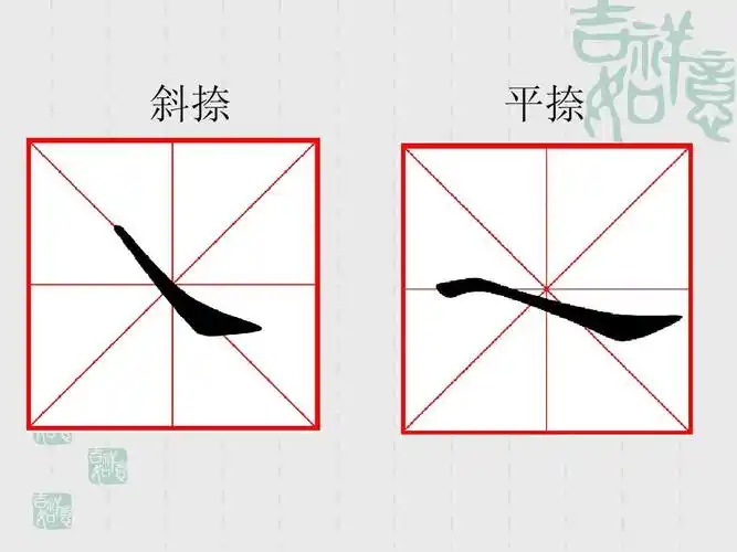 小学一年级硬笔书法(捺的写法)