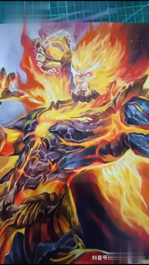 地狱火孙悟空 充能计划 画 几年前画的线描墙画你们喜欢黑白的还是
