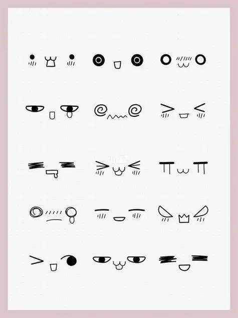 表情包简笔画可爱小表情手帐素材简笔画手帐表情包萌萌哒简