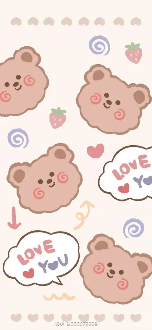可爱小熊背景图 - 堆糖,美图壁纸兴趣社区