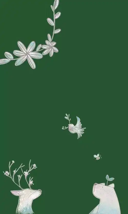 绿色壁纸我这一生只为吻你