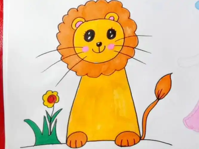狮子简笔画