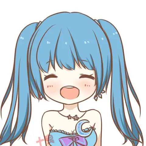 超可爱呆萌的线条动漫女生简笔画头像图片