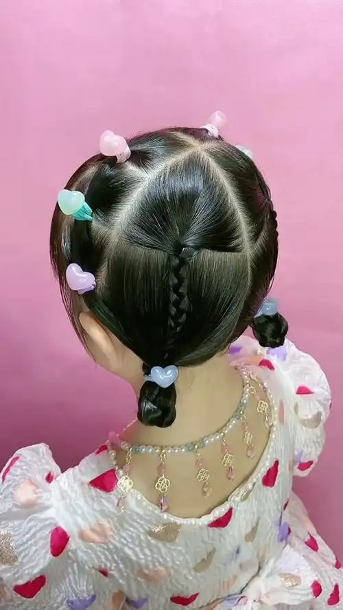 幼儿园上学发型,不影响午休#儿童编发