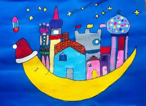 梦想城堡/少儿绘画作品/儿童画/网络美术馆_中国少儿美术教育网