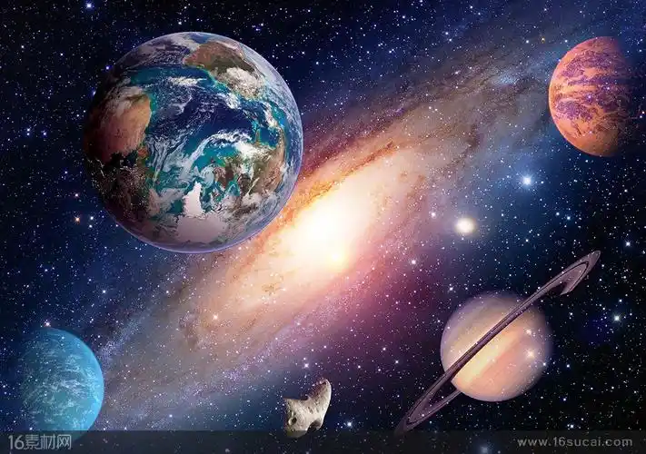 唯美宇宙星球光效背景高清图片