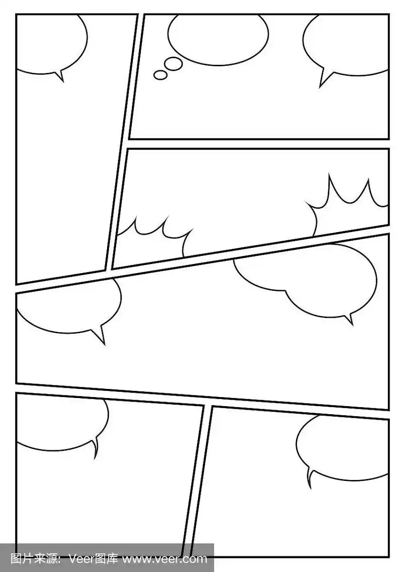 漫画故事板布局7个网格