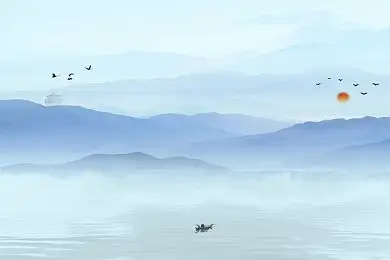 意境背景素材中国风水墨面条美食小吃海报背景水墨抽象山水背景  古风