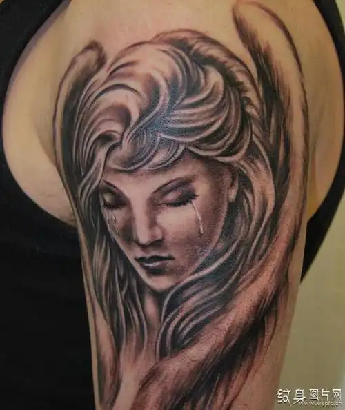 哭泣天使纹身图案 神秘外太空的孤独刺客-纹身图片网