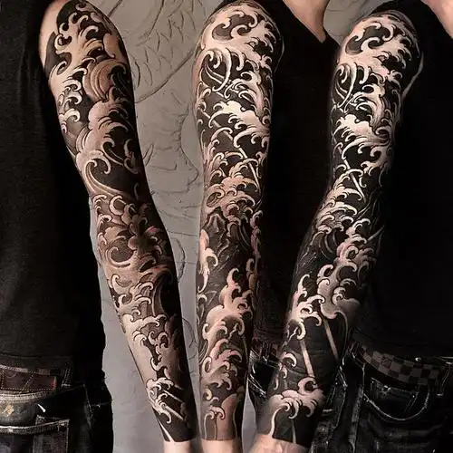 浪臂纹身水是万物生命之根源,_纹身吧社区 - 纹身大咖