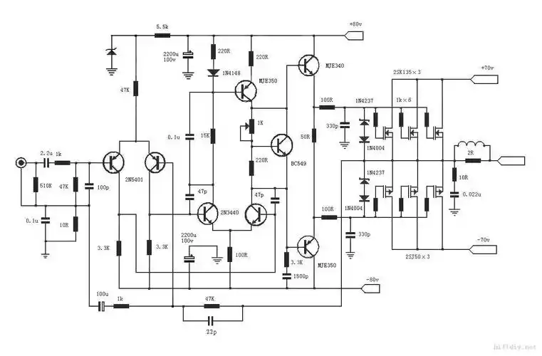 上个进口洋垃圾监听功放电路图