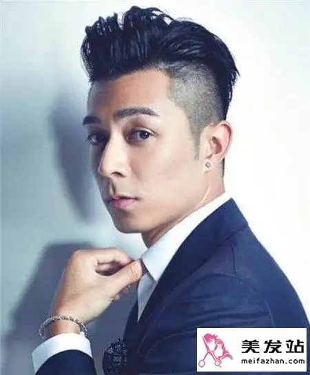 铲青侧分发型 帅气式莫西干_男士短发 - 美发站